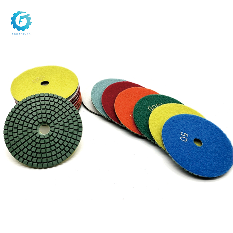 Details about   DC-SFW3PP01 4 inch D100mm resin and diamond wet 3 step polishing pads for stone/ 